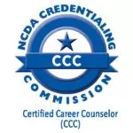 NCDA crediantialing commission badge reading certified career counselor (CCC)